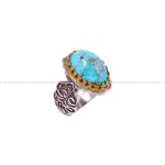 انگشتر فیروزه شجری مردانه کد 6338