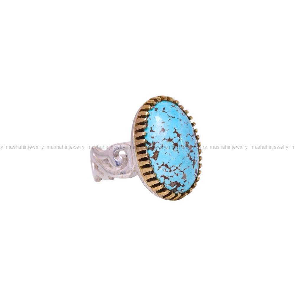 انگشتر فیروزه شجری مردانه کد 6364
