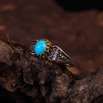 انگشتر فیروزه شجری مردانه کد 6322