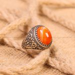 انگشتر عقیق مردانه کد 6699