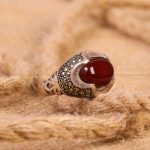 انگشتر عقیق مردانه کد 6700