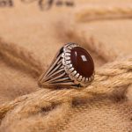 انگشتر عقیق مردانه کد 6703