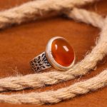 انگشتر عقیق مردانه کد 6704