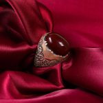 انگشتر عقیق مردانه کد 6707