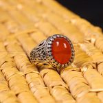 انگشتر عقیق مردانه کد 6716