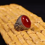 انگشتر عقیق مردانه کد 6717