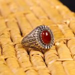 انگشتر عقیق مردانه کد 6722