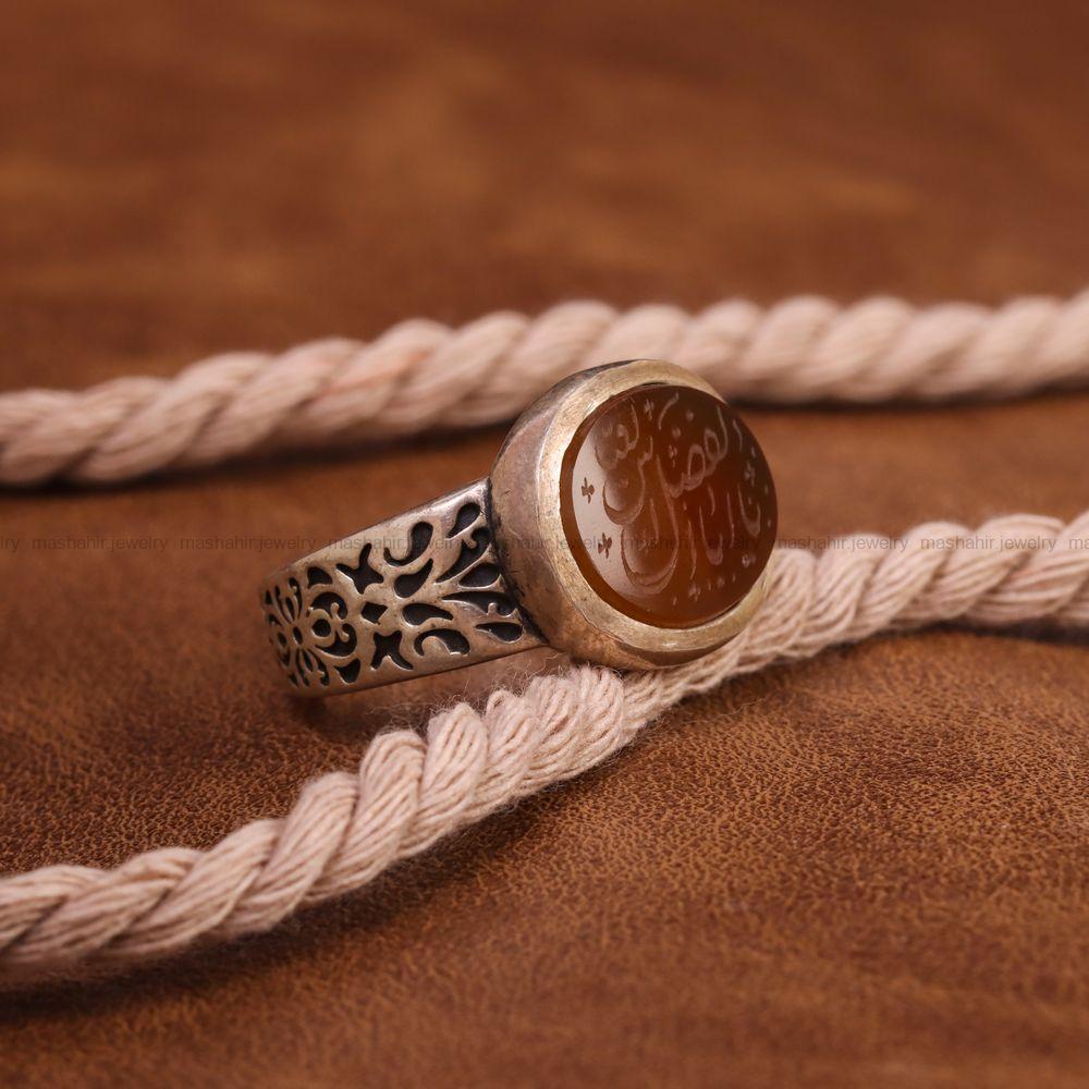 انگشتر عقیق مردانه کد 6726