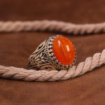 انگشتر عقیق مردانه کد 6730