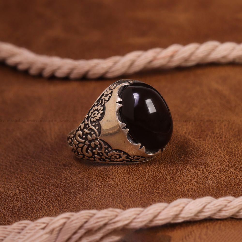 انگشتر عقیق مردانه کد 6733