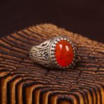 انگشتر عقیق مردانه کد 6735