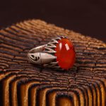 انگشتر عقیق مردانه کد 6738