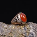 انگشتر عقیق مردانه کد 6754