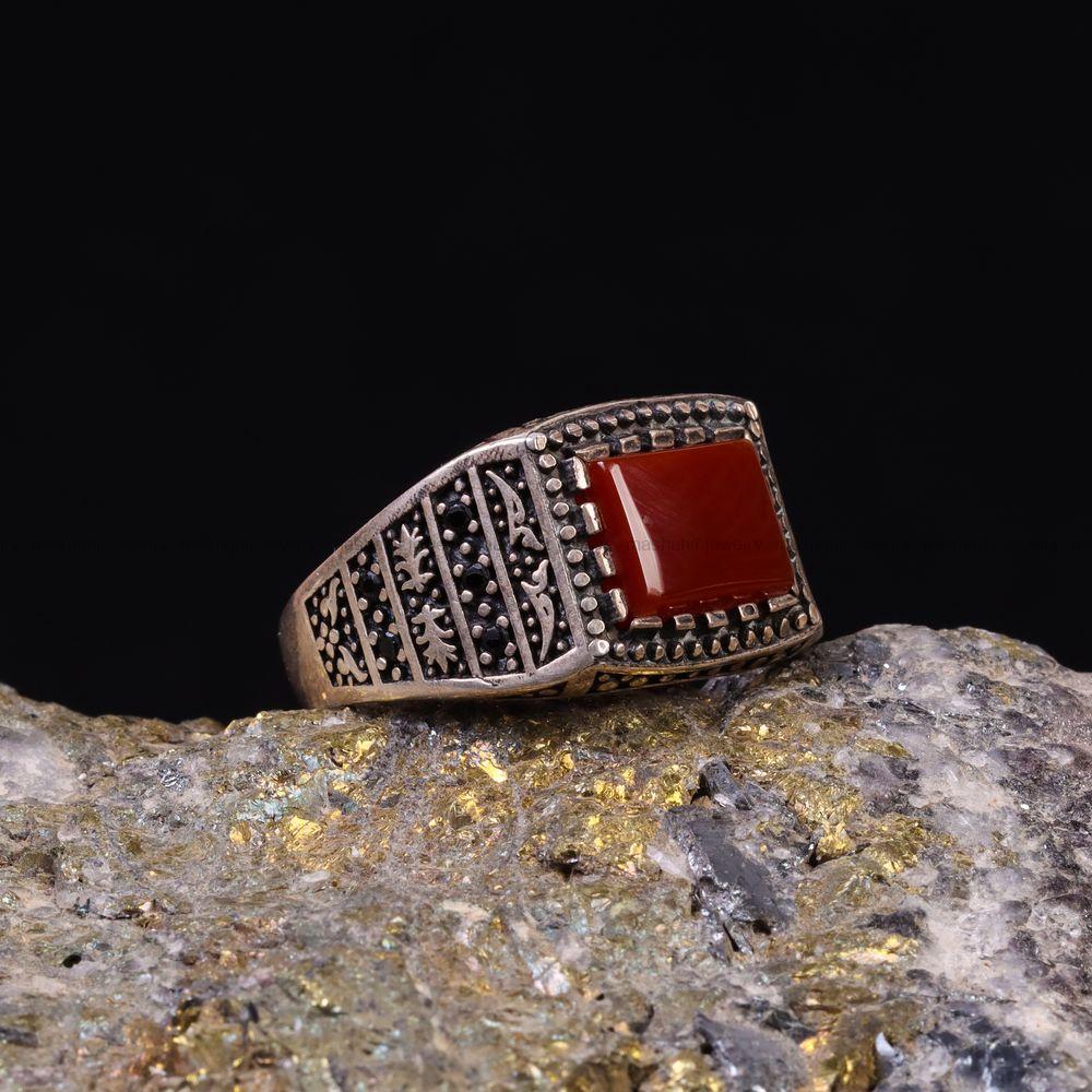 انگشتر عقیق مردانه کد 6756