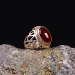 انگشتر عقیق مردانه کد 6758