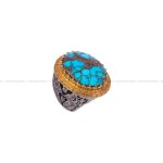 انگشتر فیروزه شجری مردانه کد 6405