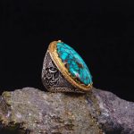 انگشتر فیروزه شجری مردانه کد 6388