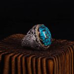 انگشتر فیروزه شجری مردانه کد 6399