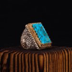 انگشتر فیروزه شجری مردانه کد 6403