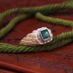 انگشتر زمرد مردانه کد 6424
