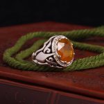 انگشتر یاقوت زرد مردانه کد 6425