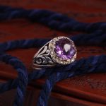 انگشتر آمیتیست مردانه کد 6429