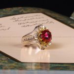 انگشتر توپاز سرخ مردانه کد 6430