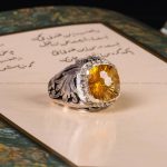 انگشتر سیترین مردانه کد 6432