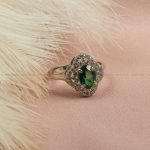 انگشتر توپاز سبز زنانه کد 7383