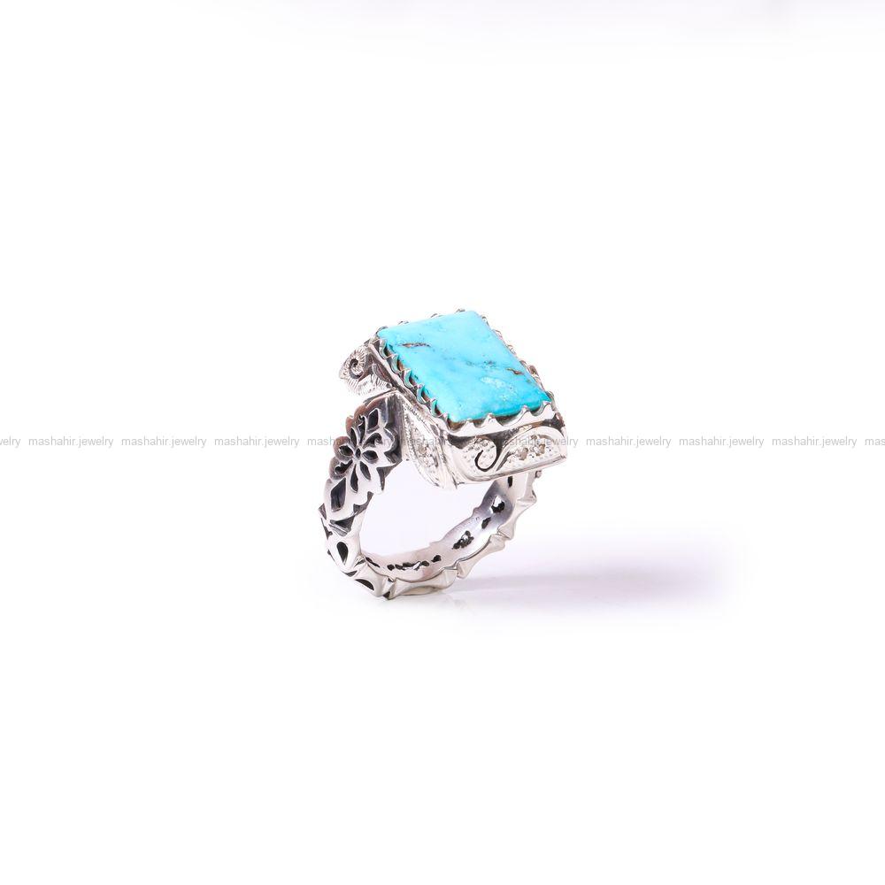 انگشتر فیروزه شجری مردانه کد 8782