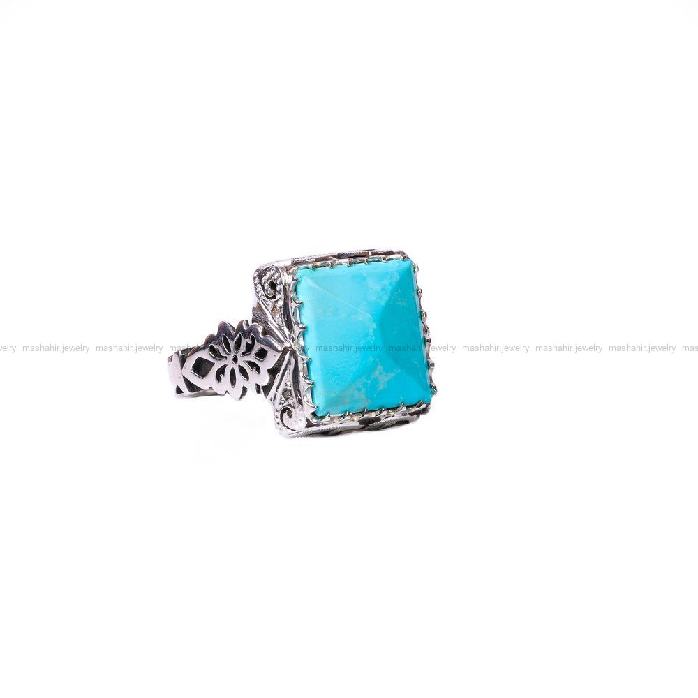 انگشتر فیروزه شجری مردانه کد 8780