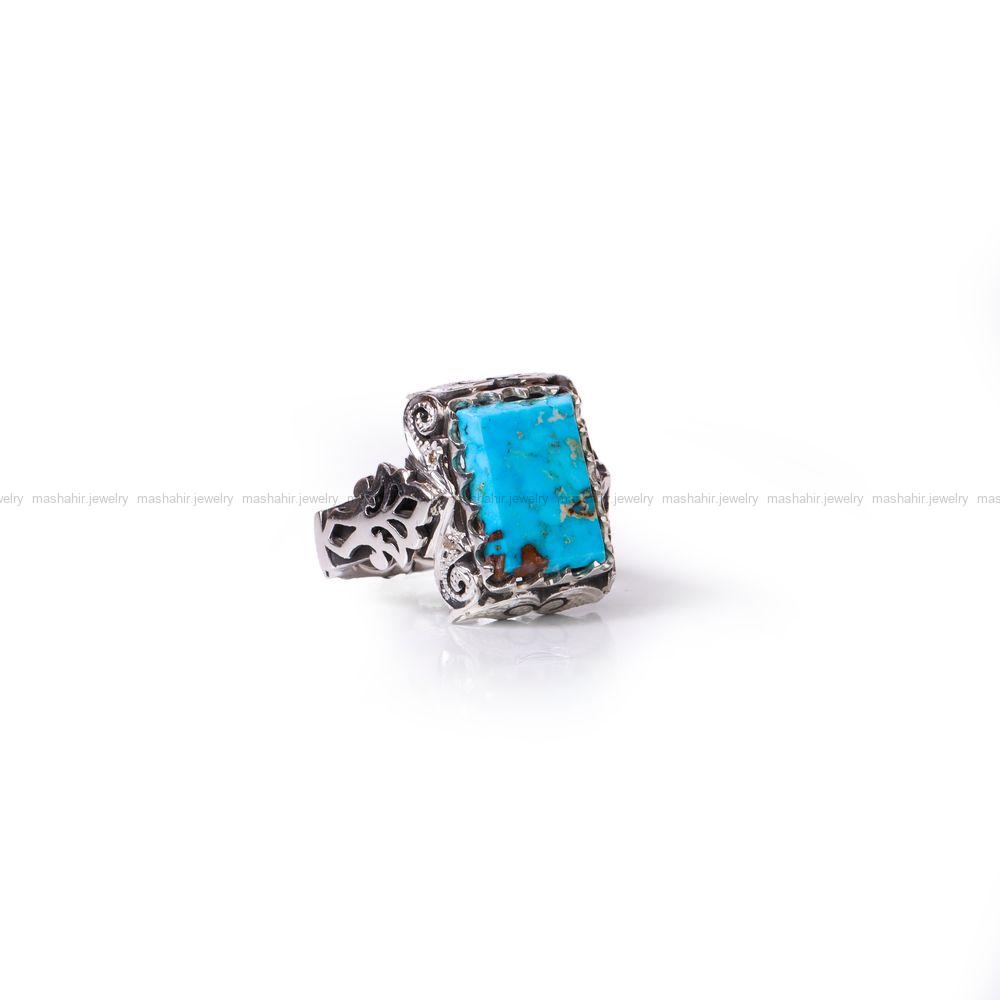 انگشتر فيروزه شجری مردانه کد 8787