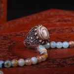 انگشتر عقیق سلیمانی مردانه کد 7928