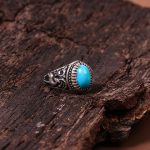 انگشتر فيروزه شجری مردانه کد 8787