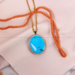 گردنبند فیروزه زنانه کد 6924