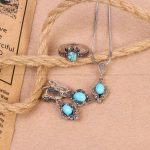 نیم ست فیروزه زنانه کد 6956