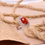 انگشتر عقیق زنانه کد 6960