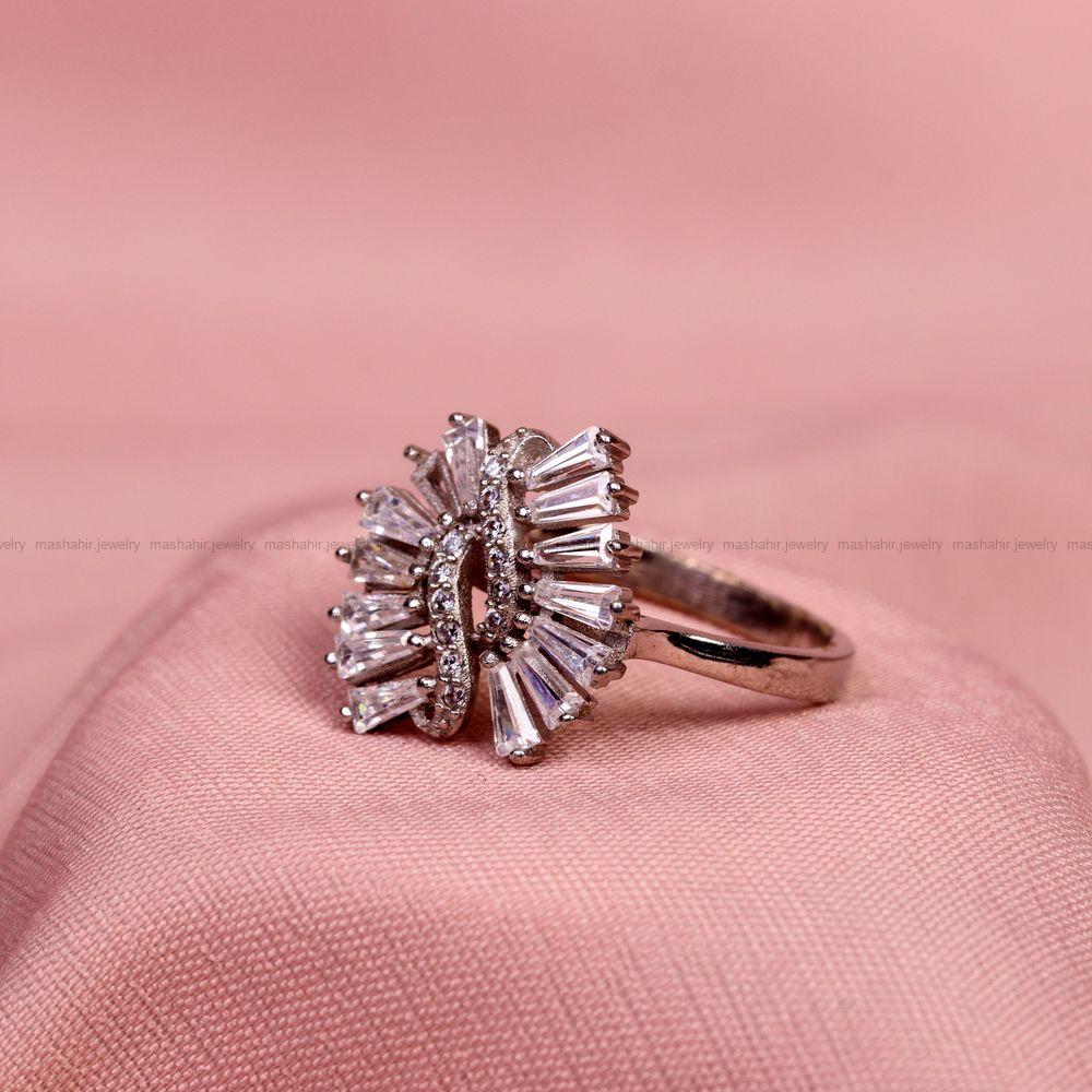 انگشتر نقره زنانه کد 7002