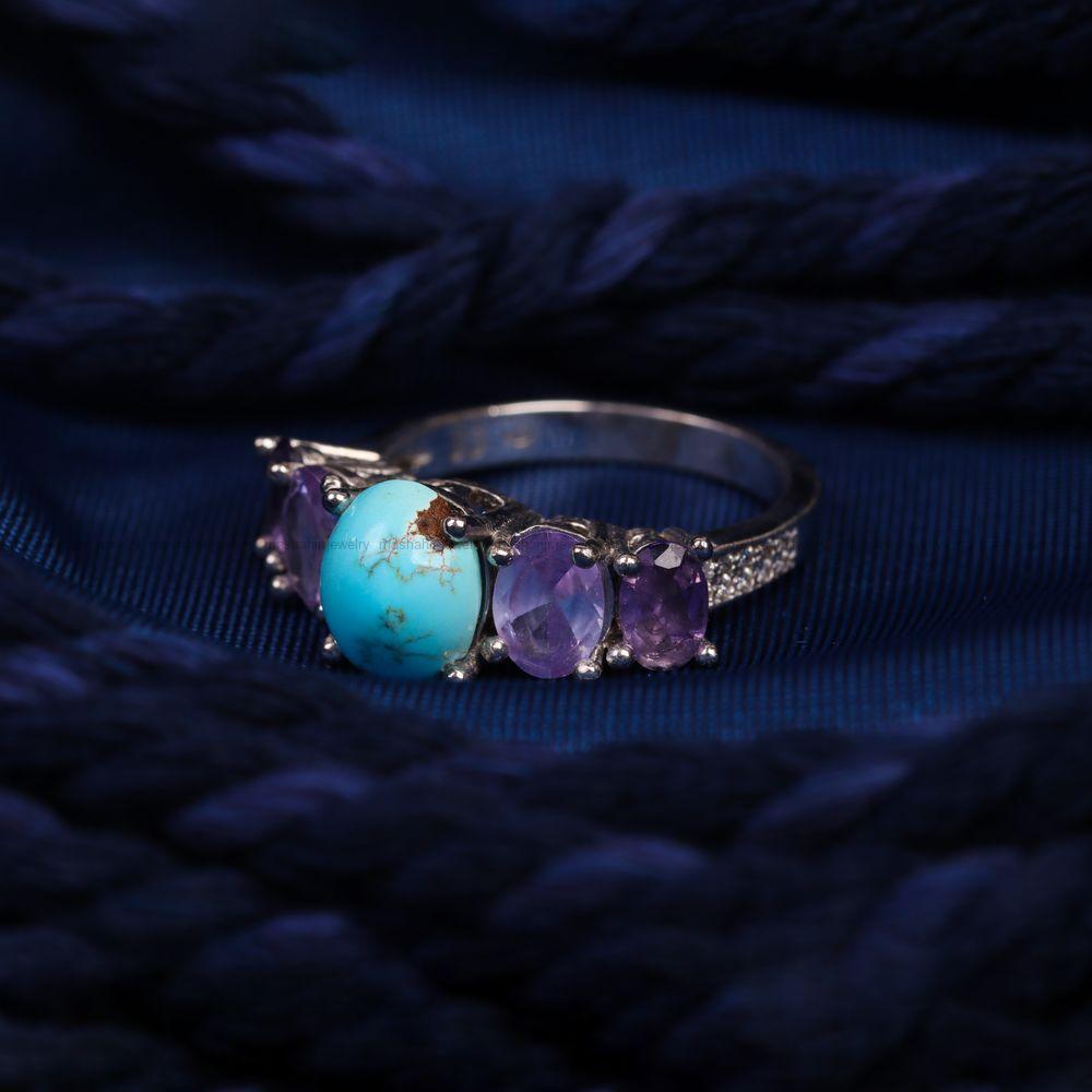 انگشتر فیروزه شجری زنانه کد 7045