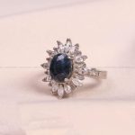 انگشتر یاقوت کبود زنانه کد 7054