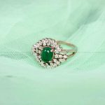انگشتر عقیق سبز زنانه کد 7060