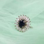 انگشتر یاقوت کبود زنانه کد 7063