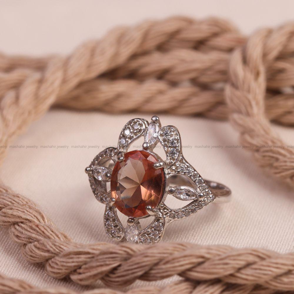 انگشتر الکساندریت زنانه کد 7096