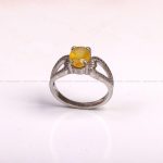 انگشتر ياقوت زرد زنانه کد 7117