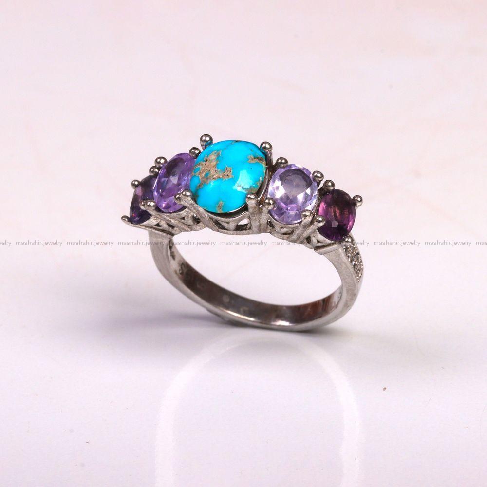 انگشتر فیروزه شجری زنانه کد 7118