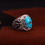انگشتر فیروزه شجری مردانه کد 7128