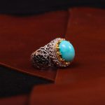 انگشتر فيروزه عجمی مردانه کد 7131