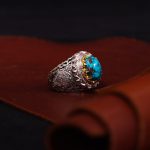 انگشتر فیروزه شجری مردانه کد 7134