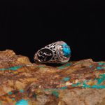 انگشتر فیروزه شجری مردانه کد 7144