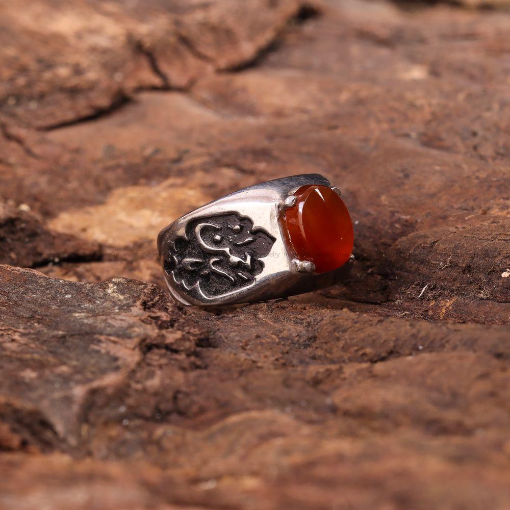 انگشتر عقیق یمن مردانه کد 7159